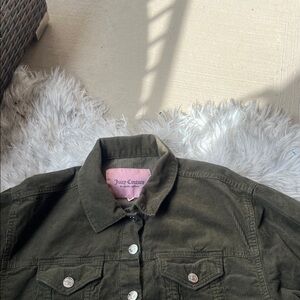Juicy Couture Dark Green Corduroy Jacket